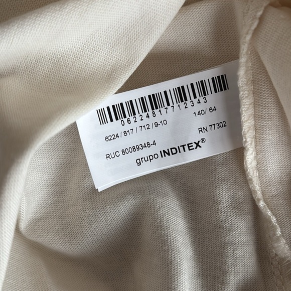 ZARA PIKACHU POKÉMON™ T-SHIRT Kids Ecru Cream Cotton Graphic Tee NWT Size 9 - 10 - Picture 7 of 11